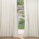 MIULEE NonSeeThrough Privacy Linen Curtains 2 Panels Light Filtering Window Curtains Farnhouse Textured Back Tab Semi Sheer Drapes for Bedroom Living Room 52 x 84 Inches Long Linen