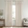 MIULEE NonSeeThrough Privacy Linen Curtains 2 Panels Light Filtering Window Curtains Farnhouse Textured Back Tab Semi Sheer Drapes for Bedroom Living Room 52 x 84 Inches Long Linen