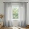 Mrs.Naturall MrsNaturall Grey Linen Curtains 84 Inch Length 2 Panel Set Effortless Versatile Rod Pocket Clip Ring Semi Sheer Drapes for Bedroom Living Room Light Gray