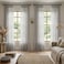 Mrs.Naturall MrsNaturall Grey Linen Curtains 84 Inch Length 2 Panel Set Effortless Versatile Rod Pocket Clip Ring Semi Sheer Drapes for Bedroom Living Room Light Gray