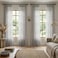 Mrs.Naturall MrsNaturall Grey Linen Curtains 84 Inch Length 2 Panel Set Effortless Versatile Rod Pocket Clip Ring Semi Sheer Drapes for Bedroom Living Room Light Gray