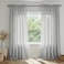 Mrs.Naturall MrsNaturall Grey Linen Curtains 84 Inch Length 2 Panel Set Effortless Versatile Rod Pocket Clip Ring Semi Sheer Drapes for Bedroom Living Room Light Gray