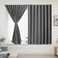 Muamar No Drill Blackout Curtain Easy Install Window Curtain Panels Portable Bedroom Curtains 2 Panel Sets Light Blocking Shades for Window Grey 34 W x 30 L