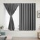 Muamar No Drill Blackout Curtain Easy Install Window Curtain Panels Portable Bedroom Curtains 2 Panel Sets Light Blocking Shades for Window Grey 34 W x 30 L