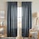 Lino Rosa Navy Blue and White Patterned CurtainsFloral Boho Striped Print Farmhouse Winter Pattern Curtains for Living Room Bedroom 84 Inch Length