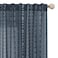 Lino Rosa Navy Blue and White Patterned CurtainsFloral Boho Striped Print Farmhouse Winter Pattern Curtains for Living Room Bedroom 84 Inch Length