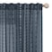 Lino Rosa Navy Blue and White Patterned CurtainsFloral Boho Striped Print Farmhouse Winter Pattern Curtains for Living Room Bedroom 84 Inch Length