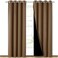 NICETOWN 100 Blackout Window Curtain Panels Heat and Cold Blocking Drapes with Black Liner for Nursery 84 inches Drop Thermal Insulated Draperies Gold Brown 2 Pieces 52 inches Wide Each Panel