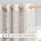 NICETOWN 45 Long Flax Rich Linen Sheer Curtains Grommet Top Rustic Indian Curtains Half Window Treatment Semitransparent with Light Filter for KitchenBedroom Taupe 50 Wide