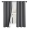 NICETOWN Noise Reduction Mountain Fires Sandstorms Smog Filtering Curtains Thermal Insulated Blackout Drapes Energy Efficiency Window Curtains for Bedroom Grey 2 Panels 42 W by 63 L