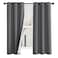 NICETOWN Noise Reduction Mountain Fires Sandstorms Smog Filtering Curtains Thermal Insulated Blackout Drapes Energy Efficiency Window Curtains for Bedroom Grey 2 Panels 42 W by 63 L