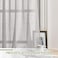 NICETOWN Sliding Door Curtains Linen Sheer Textured Grommet Semi Sheer Keep Privacy Window Drapes with Light Filtering for Living RoomBedroom Grey W70 x L96 2 Pieces