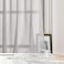 NICETOWN Sliding Door Curtains Linen Sheer Textured Grommet Semi Sheer Keep Privacy Window Drapes with Light Filtering for Living RoomBedroom Grey W70 x L96 2 Pieces