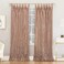 No. 918 No 918 Odelia Distressed Velvet SemiSheer Tab Top Curtain Panel 50 x 84 Blush Pink