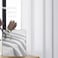 OWENIE Bob White Curtains 63 Inch Length 2 Panels Set for Living Room Bedroom Light Filtering Faux Linen Textured Soft Window Curtain Solid Soft Rod Pocket Drapes 40Wx63L Inches 2 Pcs White