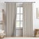 RAIN CITY Extra Wide Curtains 90 Inch Long 2 PanelsTotal 140 in Wide Boho Noise Reduction Window Burlap Track System Curtain Panels for Country Villa Back Tab Pleat Tape with HooksLinen Beige 70x90