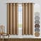 KOUFALL Rustic Window Curtains 63 Inch Length for Bedroom 2 Curtain Panels Set Sheer Burlap Boho Farmhouse Natural Primitive Decor Cotton Linen Textured Grommet Curtains for Kitchen Living Room Wood T