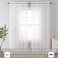SMILE WEAVER White Sheer Curtains for Living Room 54 inch LengthPrivacy Light Filtering Semi Sheer CurtainLightweight Voile Transparent Window Drapes for BedroomKitchenSet of 2 Panels