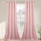 SMILETIME Pink Velvet Curtain Panels 2 Pack 52W x 108L Grommet Top Modern Style Living Room Light Filtering Noise Reducing Machine Washable