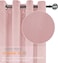 SMILETIME Pink Velvet Curtain Panels 2 Pack 52W x 108L Grommet Top Modern Style Living Room Light Filtering Noise Reducing Machine Washable