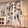 SUBRTEX Light Flitering Curtains 52Wx84L Room Darkening Vibrant Floral Drapes 50 Blackout Semi Sheer Boho Farmhouse Curtains for Living Room Brown