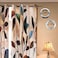 SUBRTEX Light Flitering Curtains 52Wx84L Room Darkening Vibrant Floral Drapes 50 Blackout Semi Sheer Boho Farmhouse Curtains for Living Room Brown