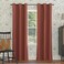 Sun Zero Easton Energy Saving Blackout Grommet Curtain Panel 40 x 63 Terracotta Orange