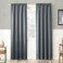 Sun Zero Easton Energy Saving Blackout Rod Pocket Curtain Panel Denim Blue 40 W x 84 L 1 Panel