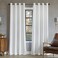 Sun Zero Nordic 2Pack Theater Grade Noise Reducing Extreme 100 Blackout Grommet Curtain Panel Pair 52 x 120 White