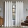 Sun Zero Nordic 2Pack Theater Grade Noise Reducing Extreme 100 Blackout Grommet Curtain Panel Pair 52 x 120 White
