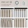 Topfinel 90 Inch Long Linen Curtains 2 Panel Set Modern Farmhouse Black Out Rustic Curtains for Living Room Room Darkening Tab Top Noise Reduction Textured Drape HookRing Included