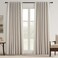 Topfinel 90 Inch Long Linen Curtains 2 Panel Set Modern Farmhouse Black Out Rustic Curtains for Living Room Room Darkening Tab Top Noise Reduction Textured Drape HookRing Included