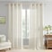 ugoutry Boho Linen Curtains for Bedroom Living Room Sage Green Farmhouse Boho Curtains 84 Inches Long Geometric Striped Patterned Mudcloth Grommet Top Rustic Window Drapes 2 Panels Green on Beige