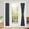 Vatge Sidelight Curtains for Front Door 12 Inch Wide Narrow Window Curtains for Side Door 1 Panel W12 x L72 Grey