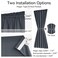 Vatge Sidelight Curtains for Front Door 12 Inch Wide Narrow Window Curtains for Side Door 1 Panel W12 x L72 Grey