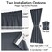 Vatge Sidelight Curtains for Front Door 12 Inch Wide Narrow Window Curtains for Side Door 1 Panel W12 x L72 Grey