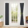 Vatge Sidelight Curtains for Front Door 12 Inch Wide Narrow Window Curtains for Side Door 1 Panel W12 x L72 Grey