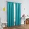 Eclipse ECLIPSE Kendall Modern Blackout Thermal Rod Pocket Window Curtain for Bedroom or Living Room 1 Panel 42 X 63 Turquoise