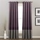 Lush Decor Prima Window Curtain Panel Pair 84 inch x 54 inch GrayPurple Set of 2