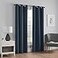 Eclipse ECLIPSE Microfiber Total Privacy Blackout Thermal Grommet Window Curtain for Bedroom 1 Panel 42 x 63 Navy