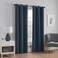 Eclipse ECLIPSE Microfiber Total Privacy Blackout Thermal Grommet Window Curtain for Bedroom 1 Panel 42 x 63 Navy