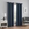 Eclipse ECLIPSE Microfiber Total Privacy Blackout Thermal Grommet Window Curtain for Bedroom 1 Panel 42 x 63 Navy