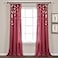 Lush Decor C01240Q12 Flower Drops Curtain Panel for Living Room Bedroom Dining Room Single 84 x 42 Red
