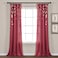 Lush Decor C01240Q12 Flower Drops Curtain Panel for Living Room Bedroom Dining Room Single 84 x 42 Red