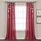 Lush Decor C01240Q12 Flower Drops Curtain Panel for Living Room Bedroom Dining Room Single 84 x 42 Red
