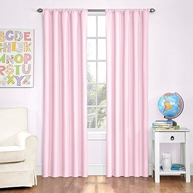 Eclipse ECLIPSE Blackout Thermal Rod Pocket Window Curtain for Bedroom or Nursery 1 Panel