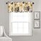 Lush Decor Leah Room Darkening Window Curtain Valance 18 inch x 52 inch YellowGray