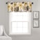 Lush Decor Leah Room Darkening Window Curtain Valance 18 inch x 52 inch YellowGray