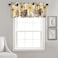 Lush Decor Leah Room Darkening Window Curtain Valance 18 inch x 52 inch YellowGray