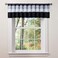 Lush Decor Iman Valance Curtain Single 18 W x 84 L White Black Black Valance Curtains Kitchen Valances for Windows Bathroom Curtains